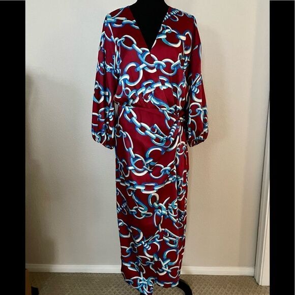 NWT Zara Printed Midi Dress - Picture 1 of 10